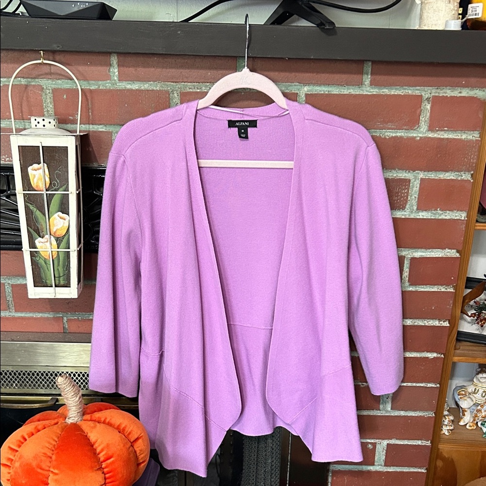 Alfani Women's Lavender Open Cardigan
